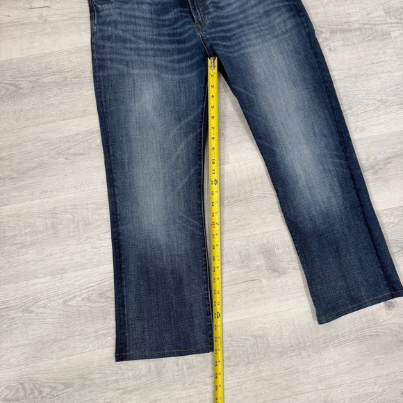 Buffalo David Bitton Faded Blue Relaxed Straight Driven Jeans Size 36 Inseam 27 - Picture 10 of 17